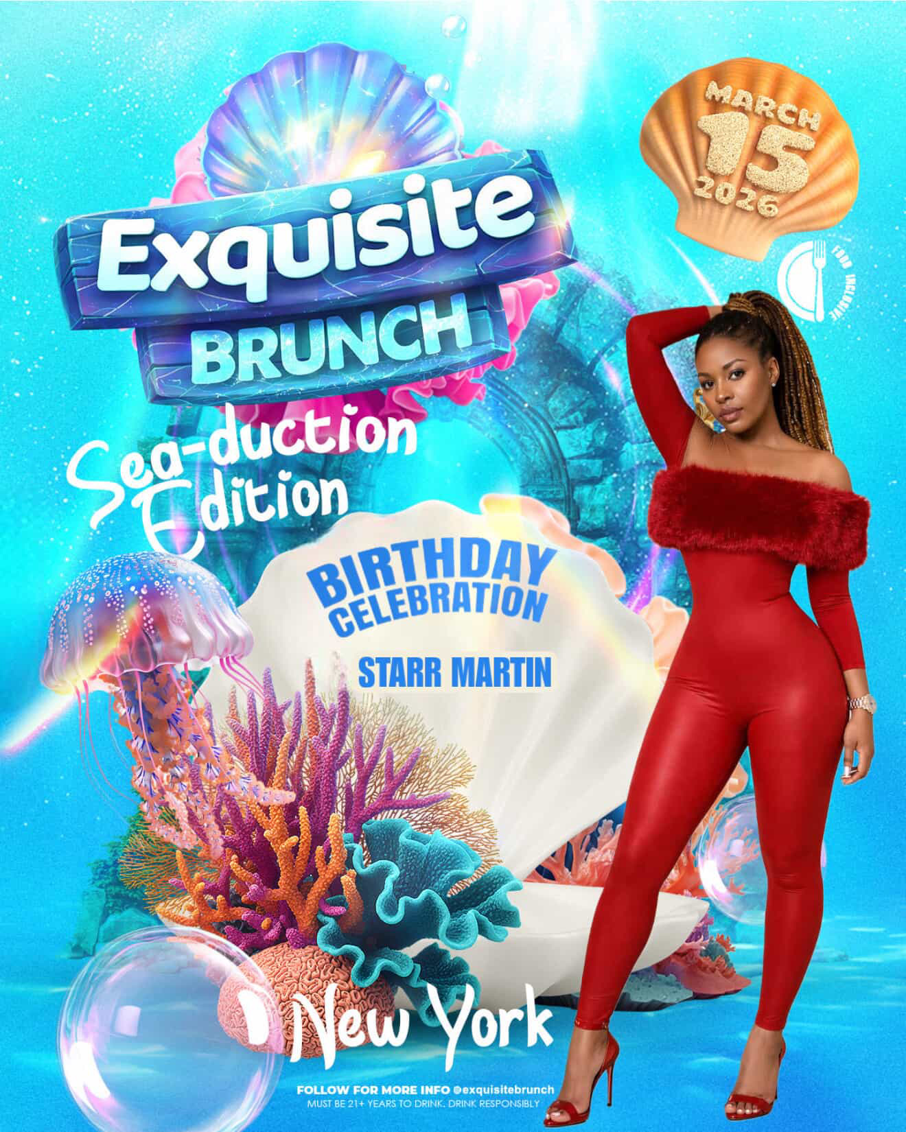 EXQUISITE BRUNCH — SEA-DUCTION EDITION flyer — New York, NY