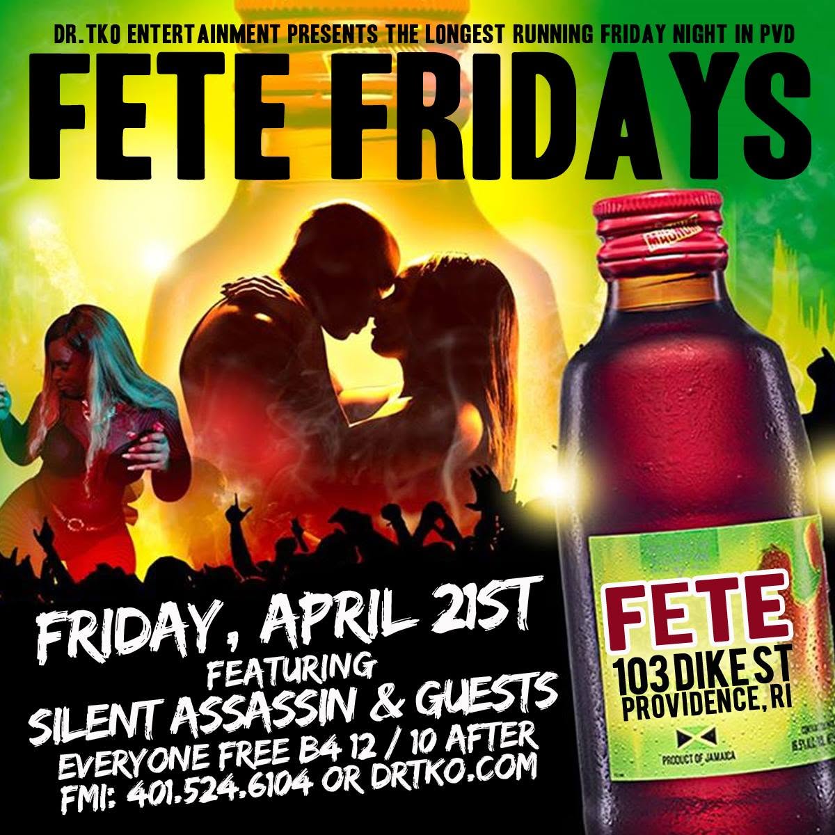 FETE FRIDAYS — THE LONGEST RUNNING FRIDAY NIGHT IN PVD flyer — Providence, RI