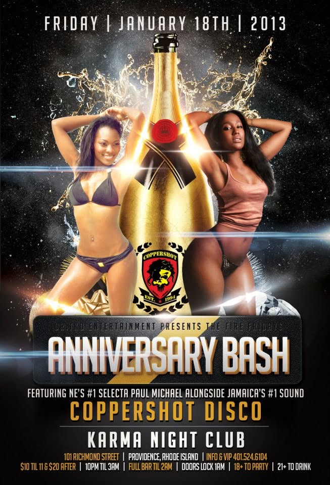 FIRE FRIDAYS — ONE YEAR ANNIVERSARY BASH flyer