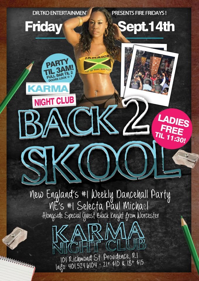 FIRE FRIDAYS — BACK 2 SKOOL flyer