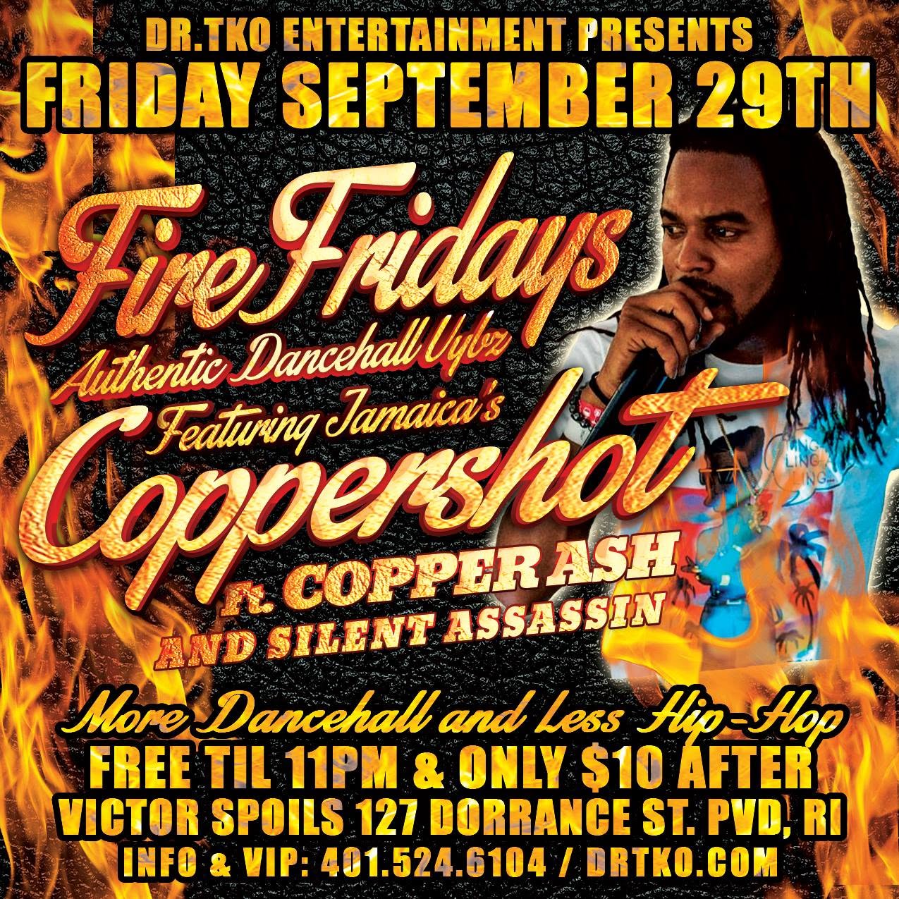 FIRE FRIDAYS — FT. JAMAICA'S COPPERSHOT flyer
