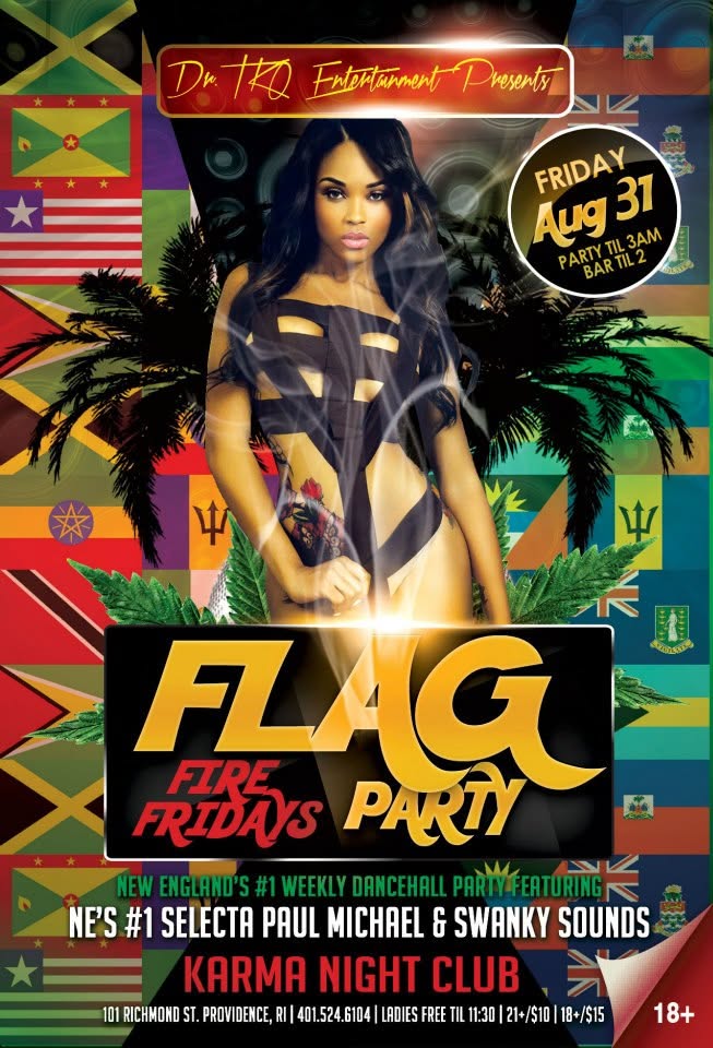 FIRE FRIDAYS — FLAG PARTY flyer