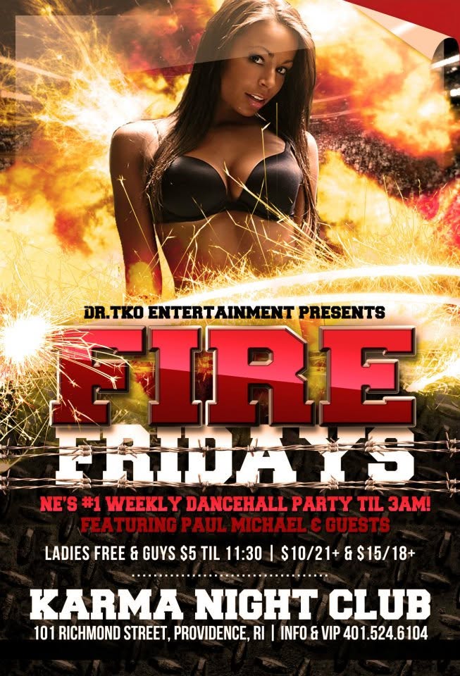 FIRE FRIDAYS flyer — Providence, RI