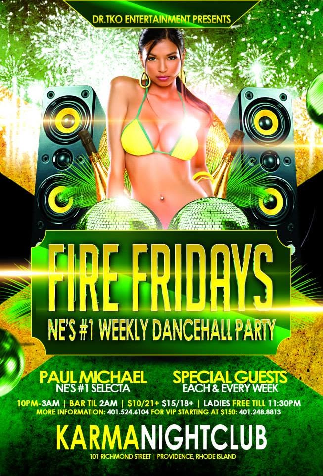 FIRE FRIDAYS flyer — Providence, RI