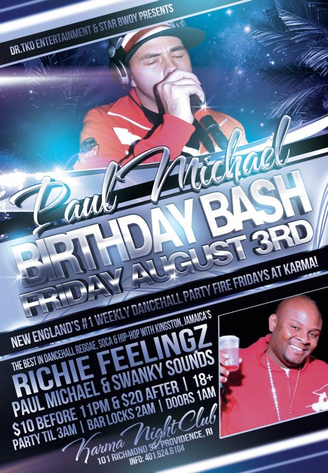 FIRE FRIDAYS — PAUL MICHAEL BIRTHDAY BASH flyer