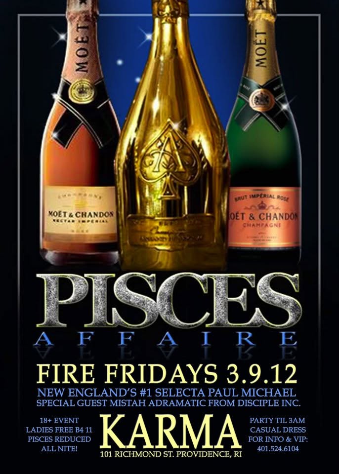 FIRE FRIDAYS — PISCES AFFAIRE flyer