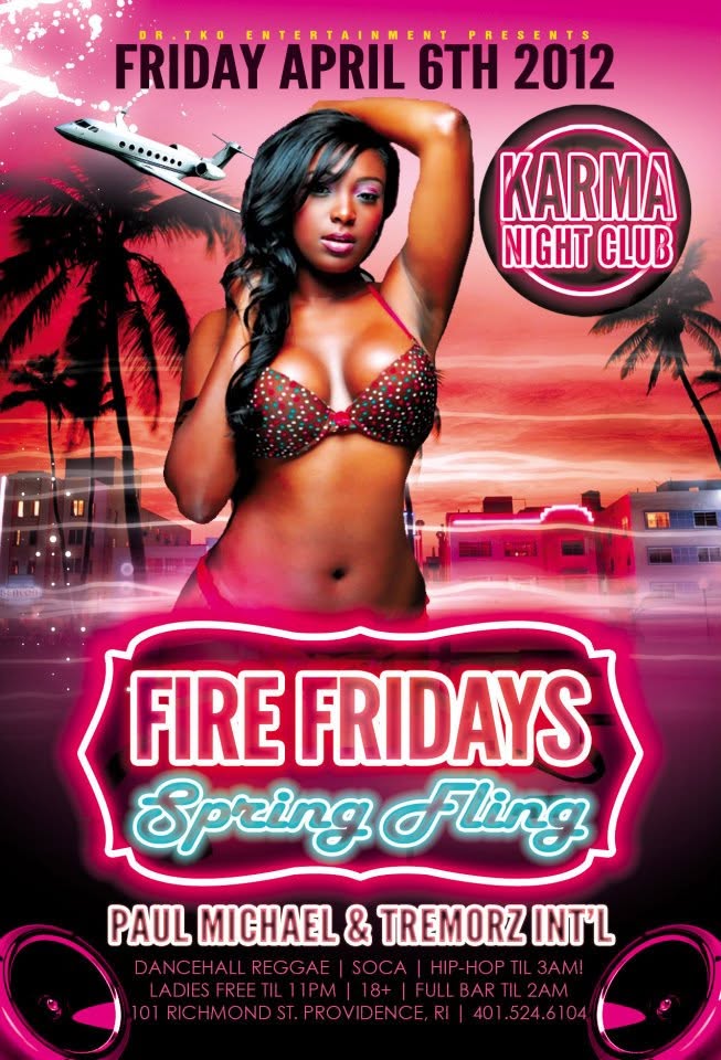 FIRE FRIDAYS — SPRING FLING flyer — Providence, RI