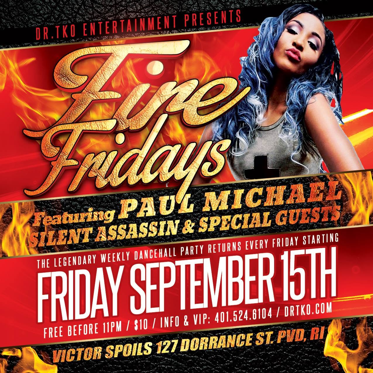 FIRE FRIDAYS flyer — Providence, RI