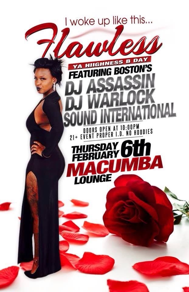 FLAWLESS — YA HIIGHNESS BIRTHDAY flyer — Mattapan, MA