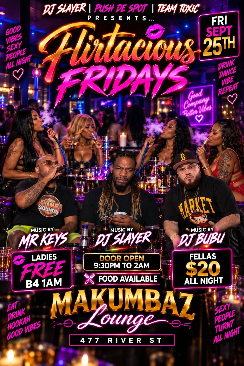 FLIRTACIOUS FRIDAYS flyer