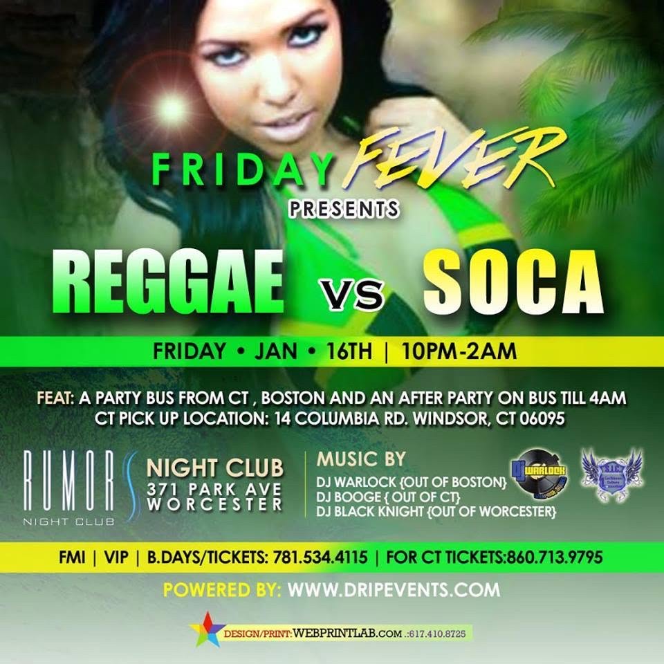 FRIDAY FEVER — REGGAE VS SOCA flyer