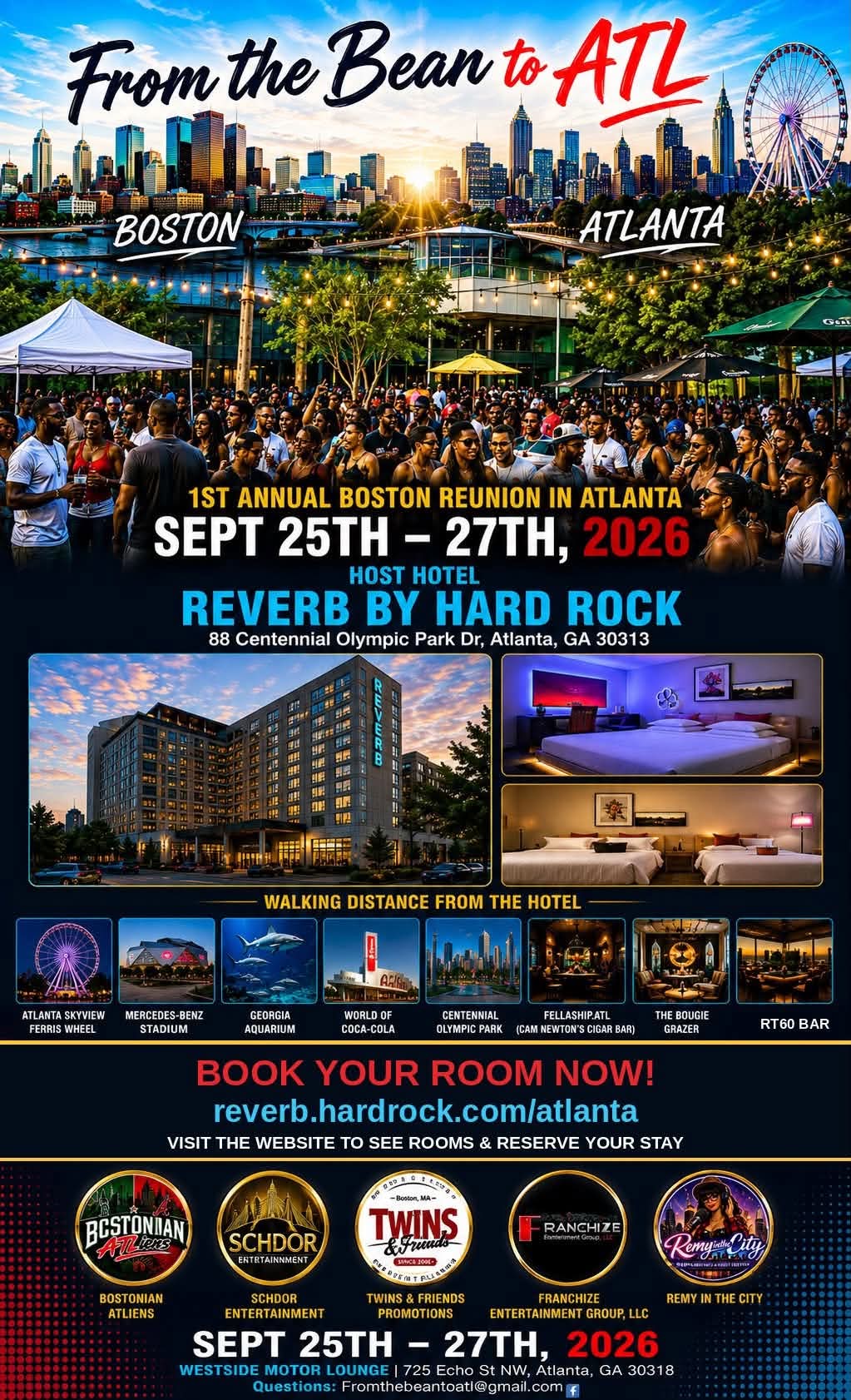 FROM THE BEAN TO ATL — 1ST ANNUAL BOSTON REUNION flyer