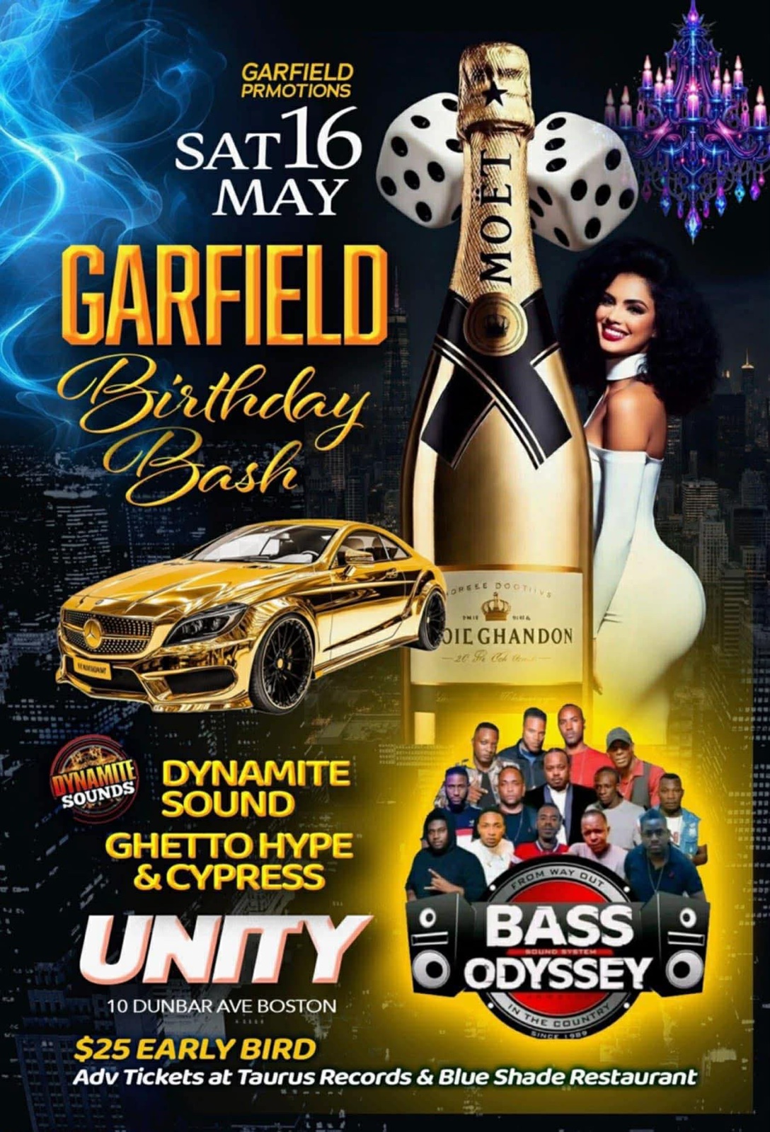 GARFIELD BIRTHDAY BASH — BASS ODYSSEY flyer