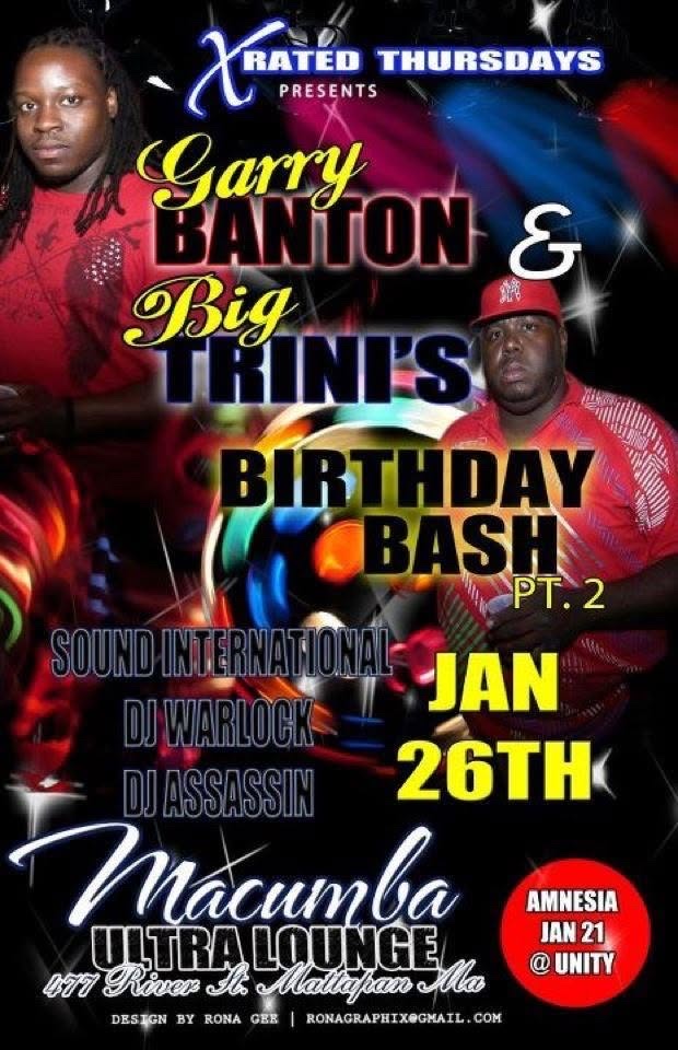 GARRY BANTON & BIG TRINI'S BIRTHDAY BASH PT. 2 flyer — Mattapan, MA