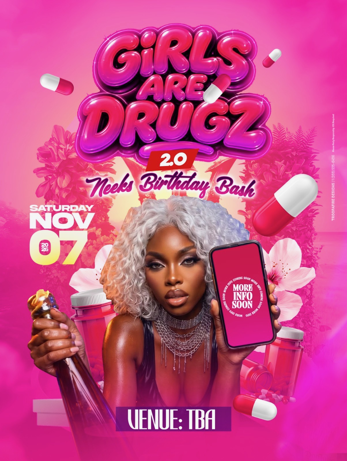 GIRLS ARE DRUGZ 2.0 — NEEKS BIRTHDAY BASH flyer