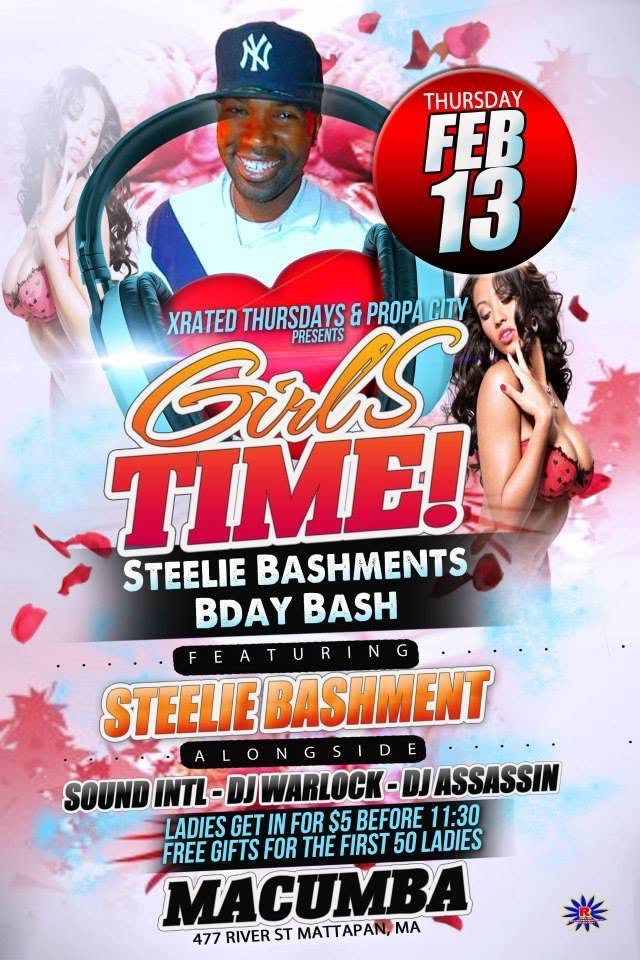 GIRLS TIME — STEELIE BASHMENT'S BIRTHDAY BASH flyer