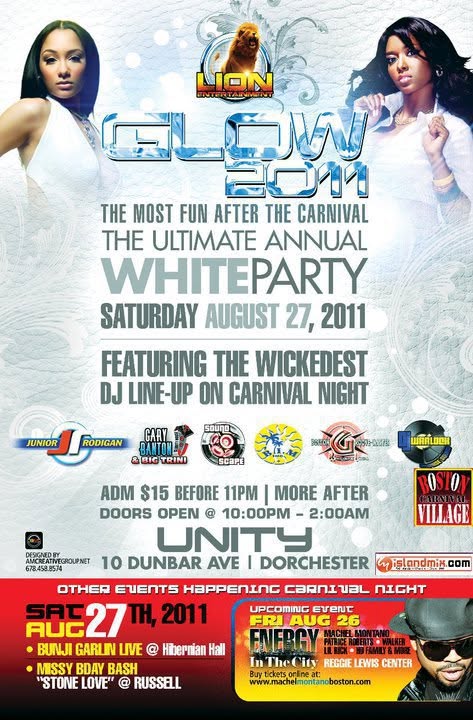 GLOW 2011 — THE ULTIMATE ANNUAL WHITE PARTY flyer