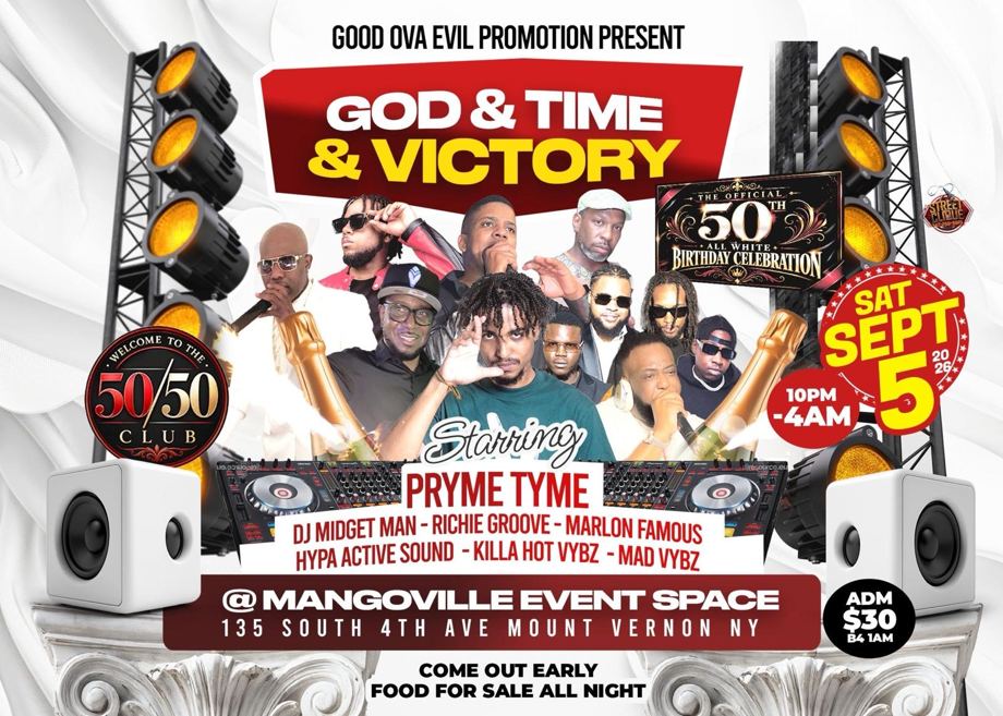 GOD & TIME & VICTORY flyer
