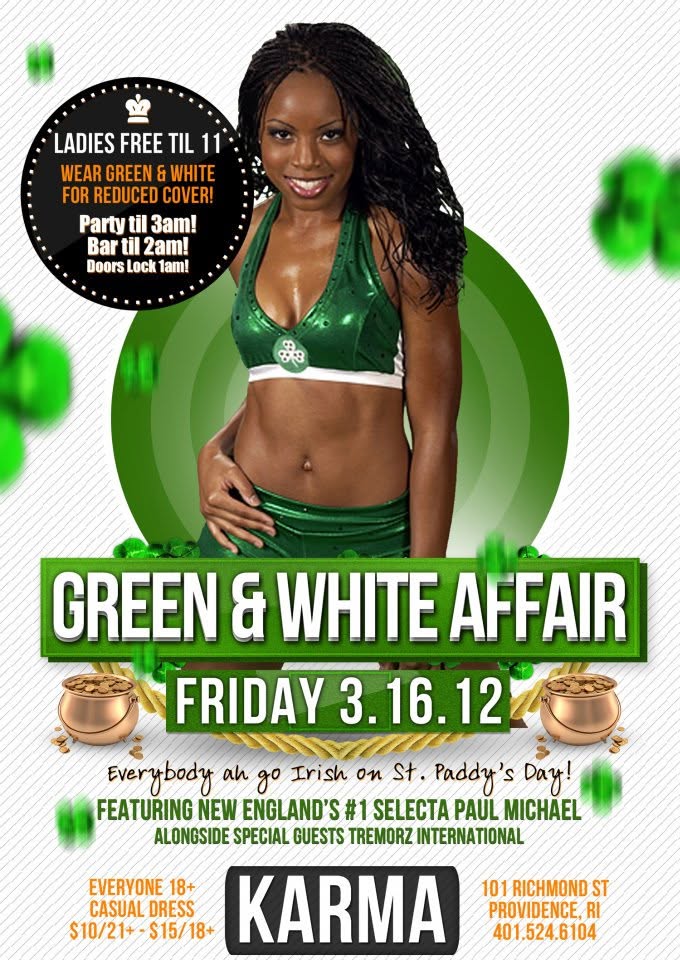GREEN & WHITE AFFAIR flyer