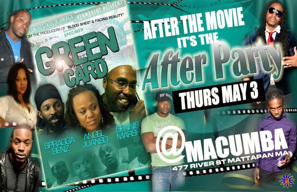 GREEN CARD — THE MOVIE AFTER PARTY flyer