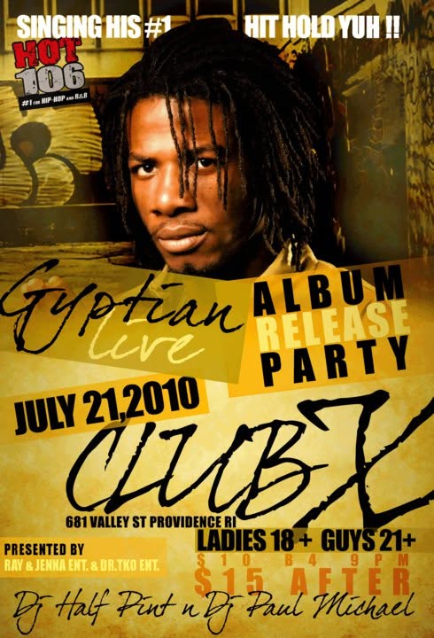 GYPTIAN LIVE — ALBUM RELEASE PARTY flyer