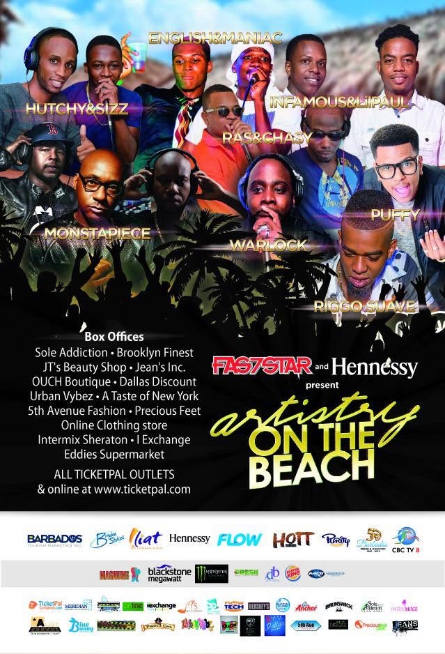 HENNESSY ARTISTRY — BARBADOS 50TH INDEPENDENCE WEEKEND flyer, back