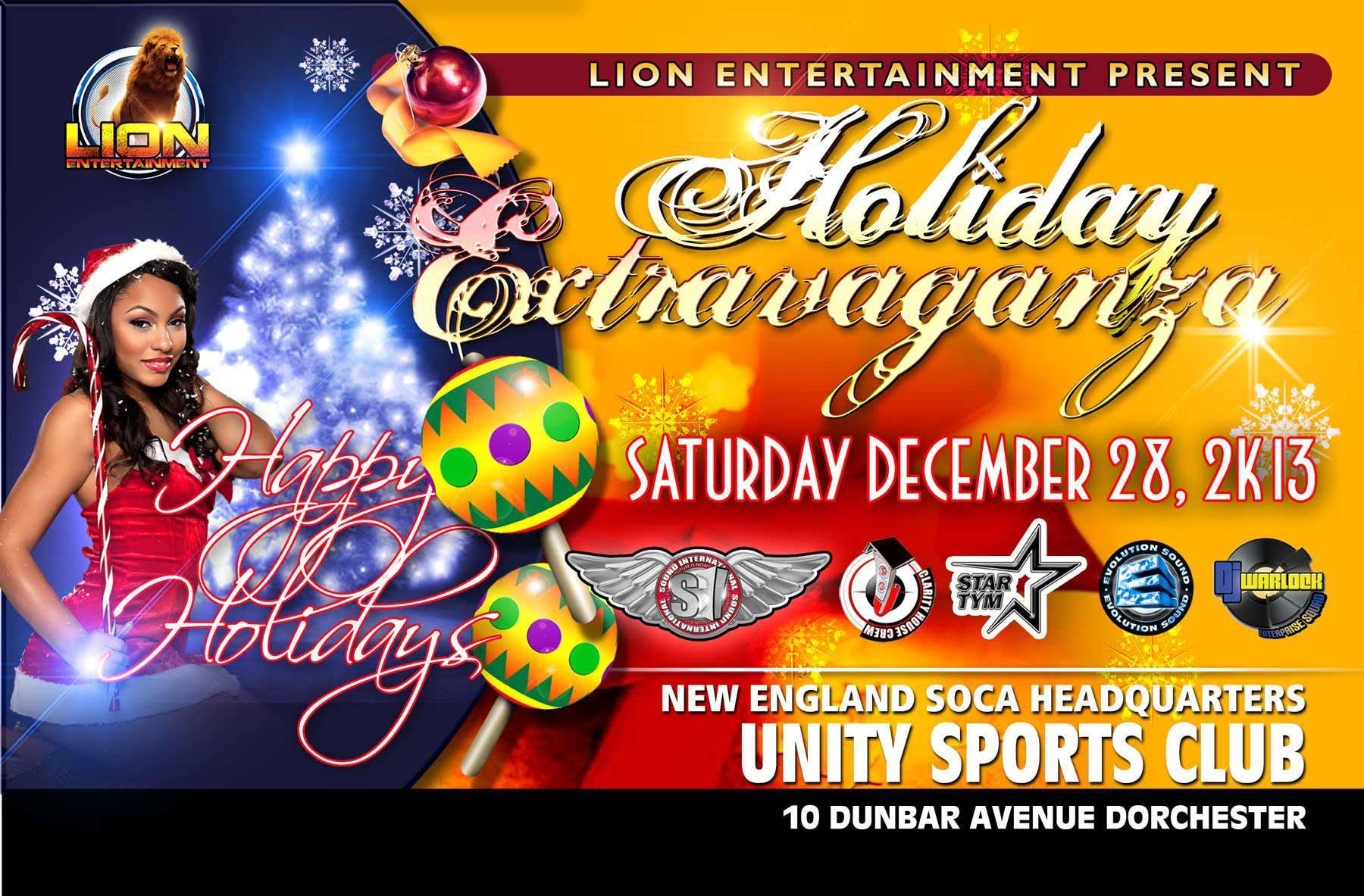 HOLIDAY EXTRAVAGANZA 2K13 flyer — Dorchester, MA