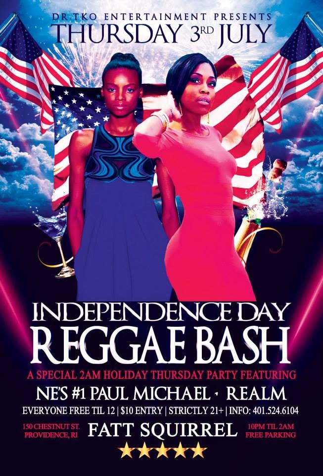 INDEPENDENCE DAY REGGAE BASH flyer
