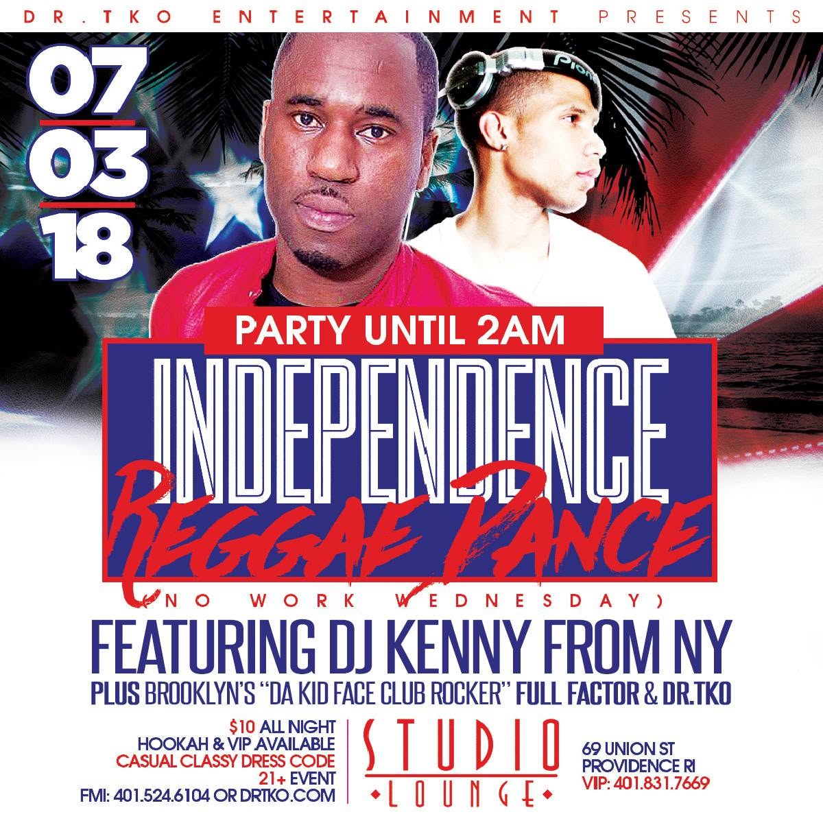INDEPENDENCE REGGAE DANCE flyer
