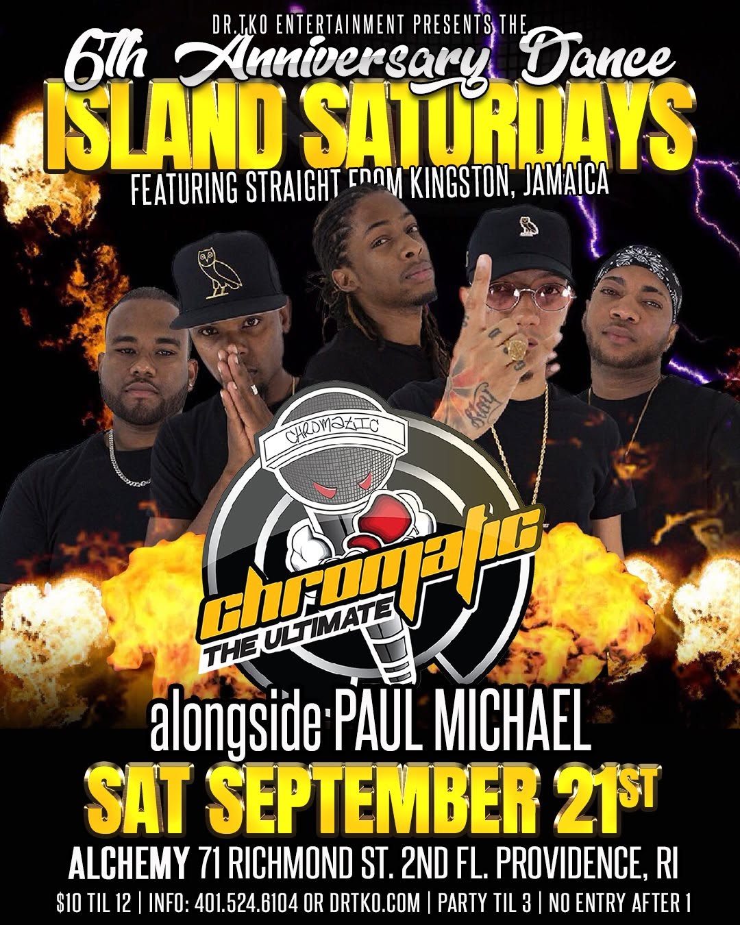 ISLAND SATURDAYS — 6TH ANNIVERSARY DANCE flyer — Providence, RI