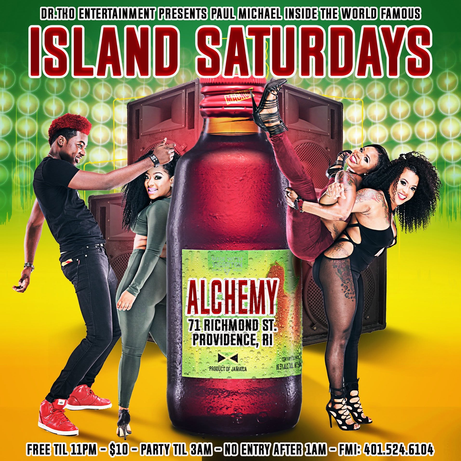 ISLAND SATURDAYS — PAUL MICHAEL INSIDE THE WORLD FAMOUS flyer — Providence, RI