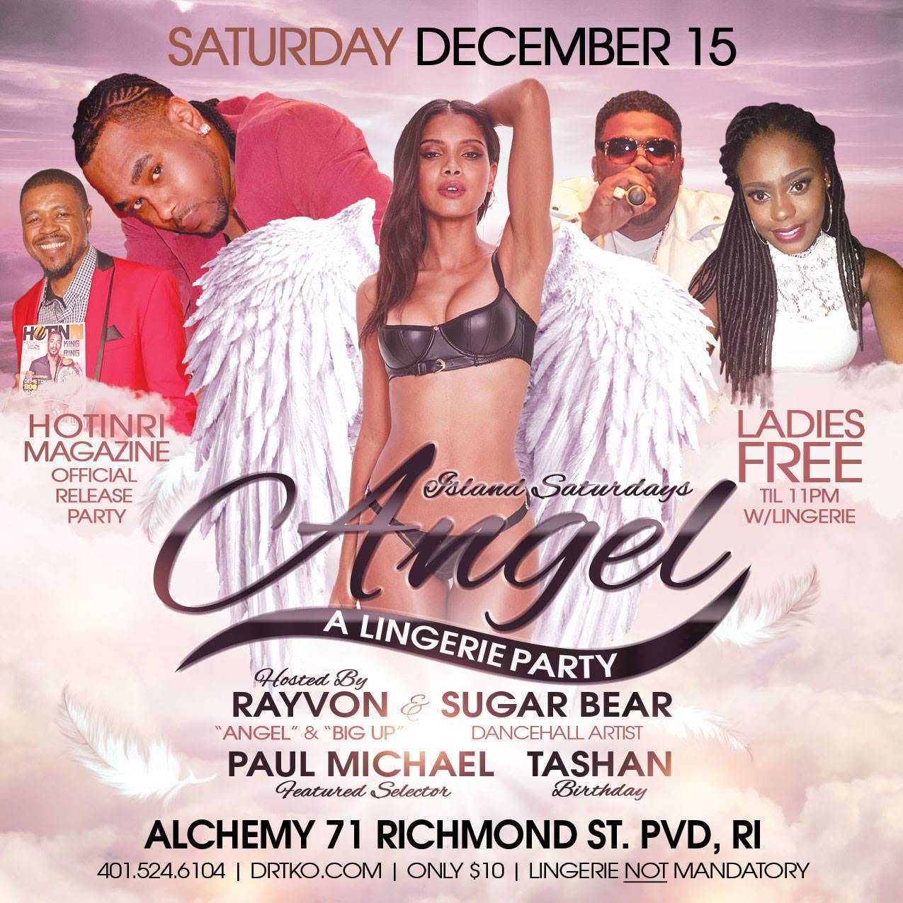 ISLAND SATURDAYS — ANGEL: A LINGERIE PARTY flyer