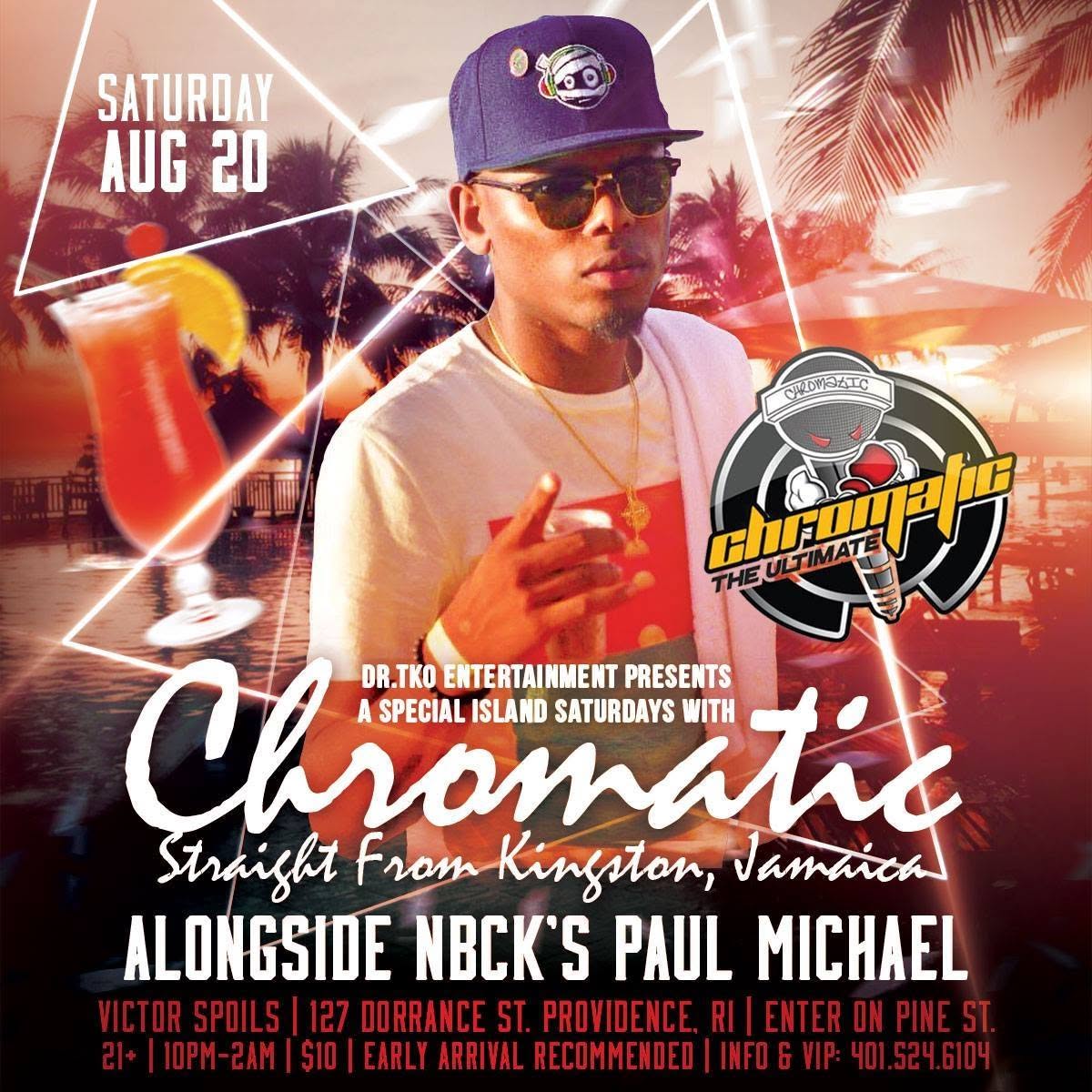ISLAND SATURDAYS WITH CHROMATIC flyer — Providence, RI