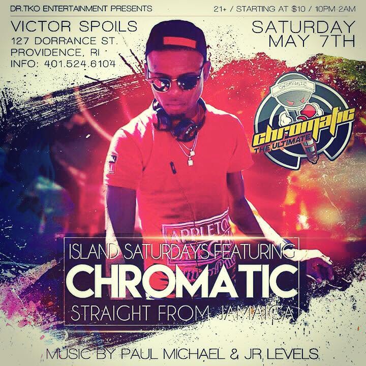 ISLAND SATURDAYS FEATURING CHROMATIC flyer
