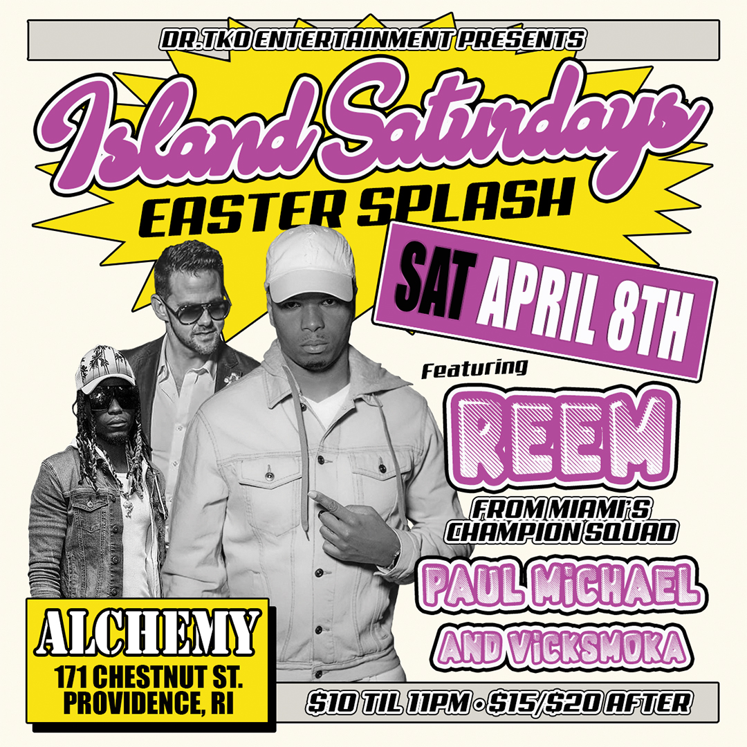 ISLAND SATURDAYS — EASTER SPLASH flyer