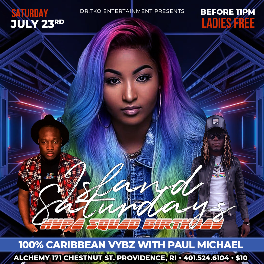 ISLAND SATURDAYS — HYPA SQUAD BIRTHDAY flyer