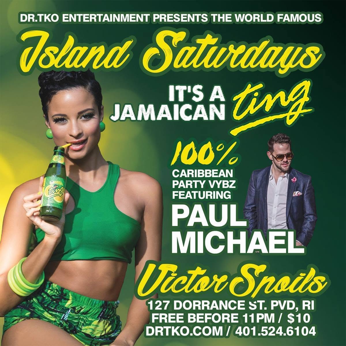 ISLAND SATURDAYS — IT'S A JAMAICAN TING flyer — Providence, RI