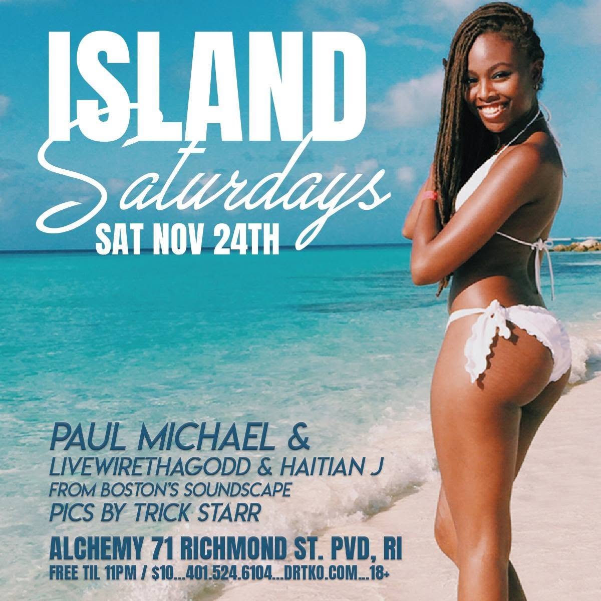 ISLAND SATURDAYS flyer