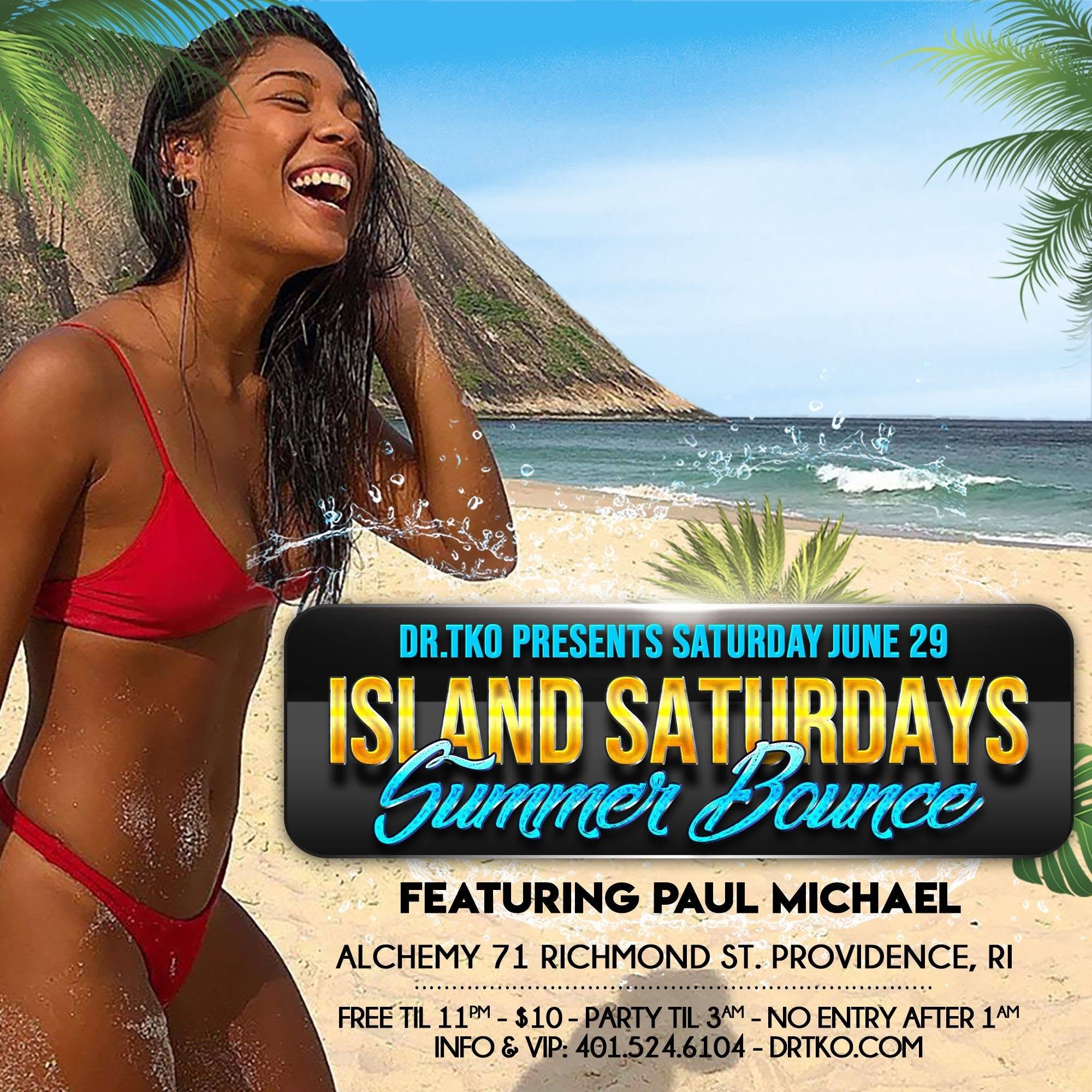 ISLAND SATURDAYS — SUMMER BOUNCE flyer — Providence, RI