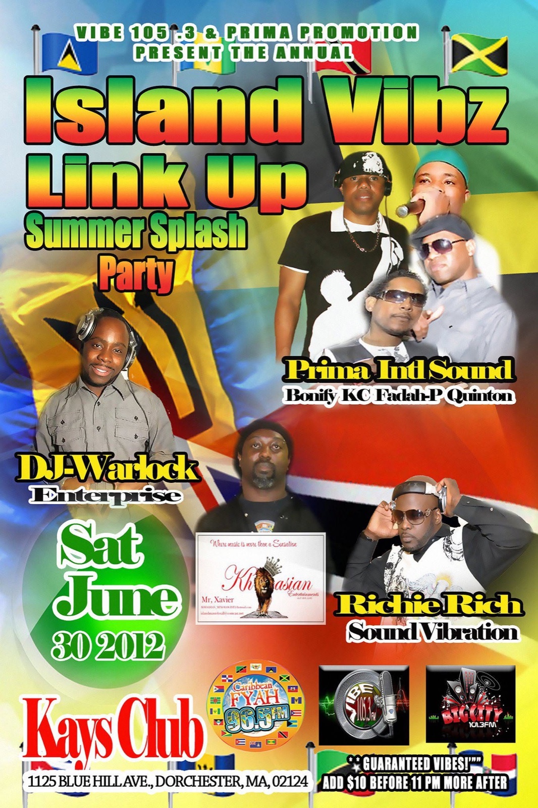 ISLAND VIBZ LINK UP SUMMER SPLASH PARTY flyer