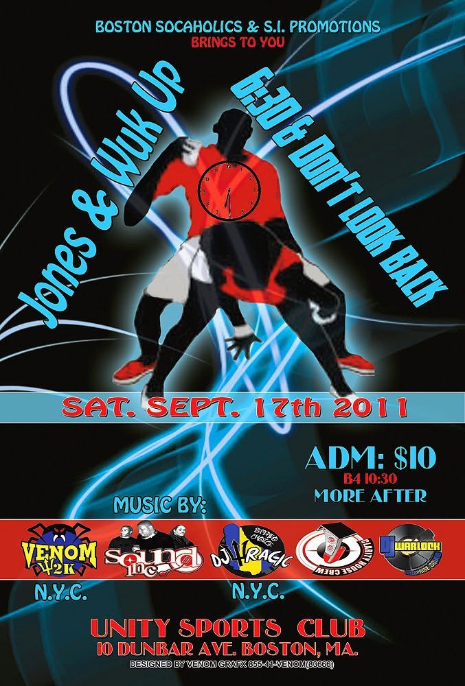 JONES & WUK UP, 6:30 & DON'T LOOK BACK flyer