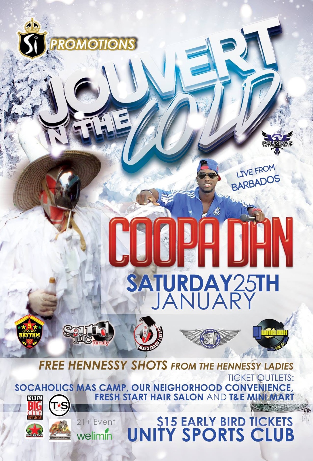 JOUVERT N THE COLD — COOPA DAN flyer
