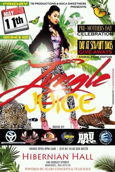 JUNGLE JUICE — PRE-MOTHERS DAY, ANIMAL PRINT EDITION flyer