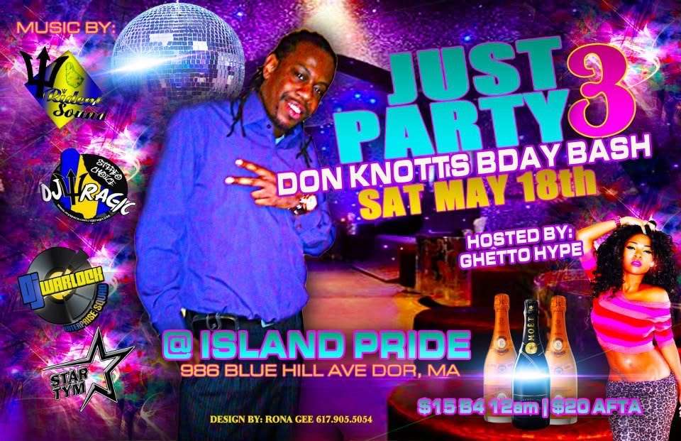 JUST PARTY 3 — DON KNOTTS BIRTHDAY BASH flyer