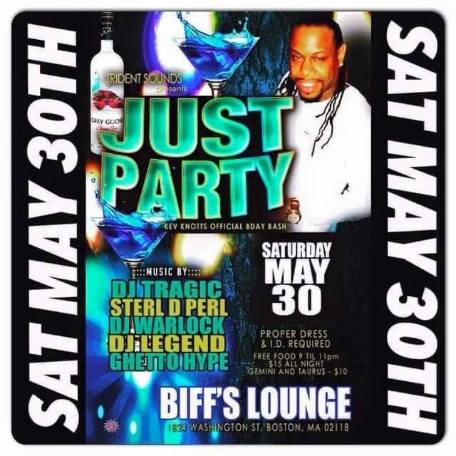 JUST PARTY — KEV KNOTTS OFFICIAL BIRTHDAY BASH flyer
