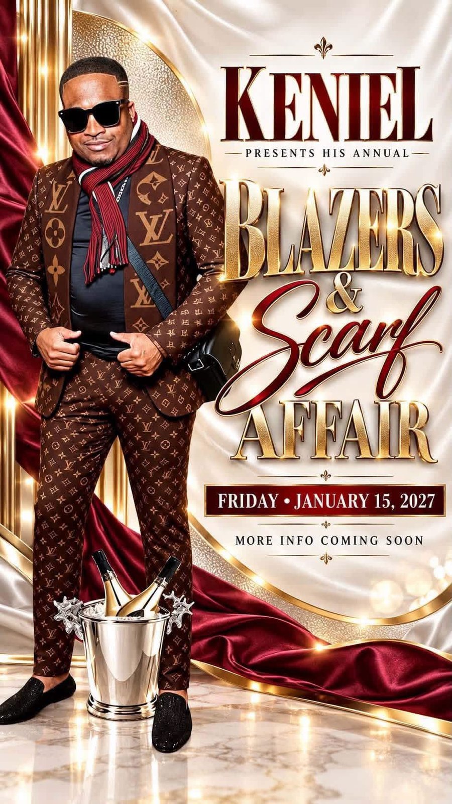 KENIEL'S ANNUAL BLAZERS & SCARF AFFAIR flyer