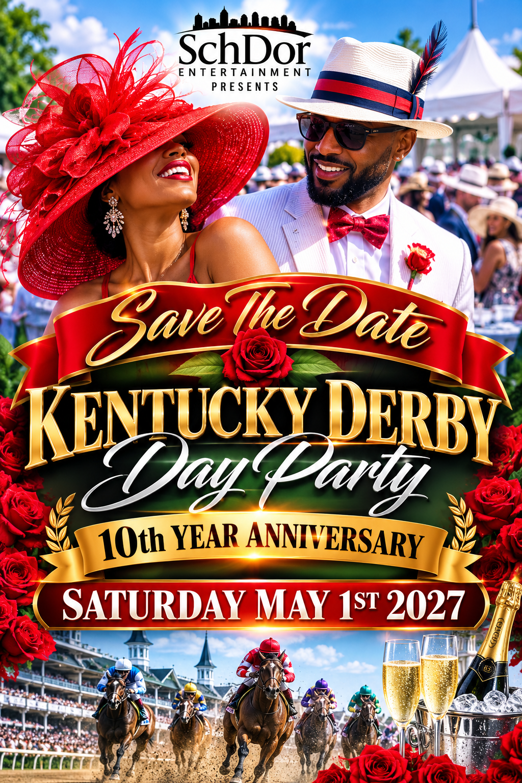 KENTUCKY DERBY DAY PARTY — 10TH YEAR ANNIVERSARY flyer
