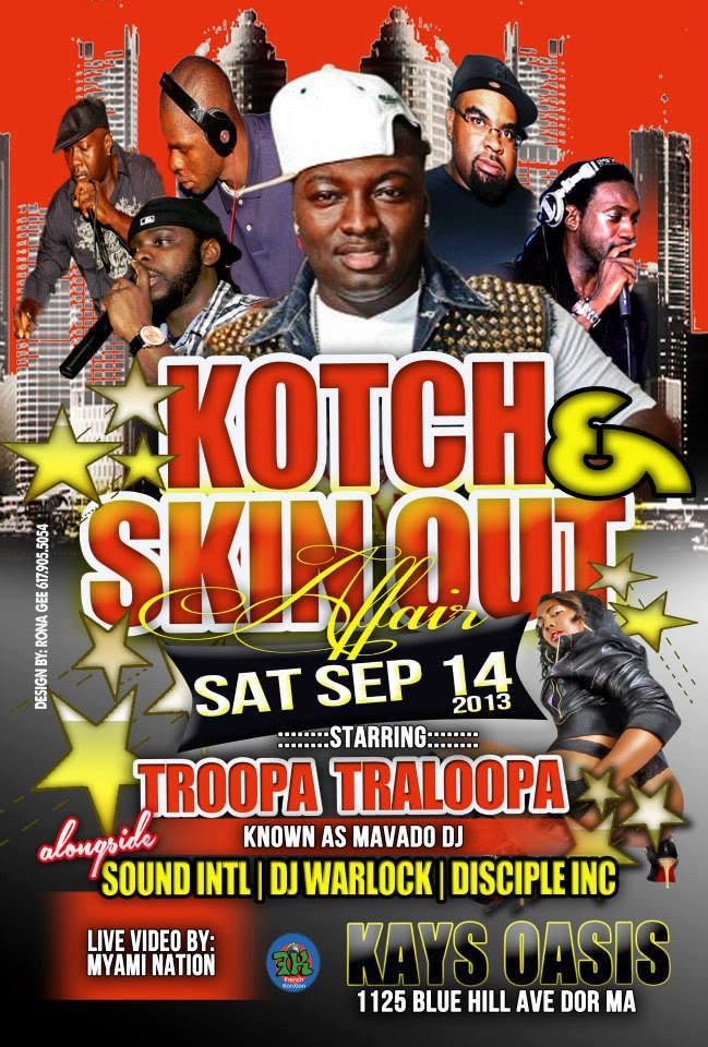 KOTCH & SKIN OUT AFFAIR — TROOPA TRALOOPA flyer, back