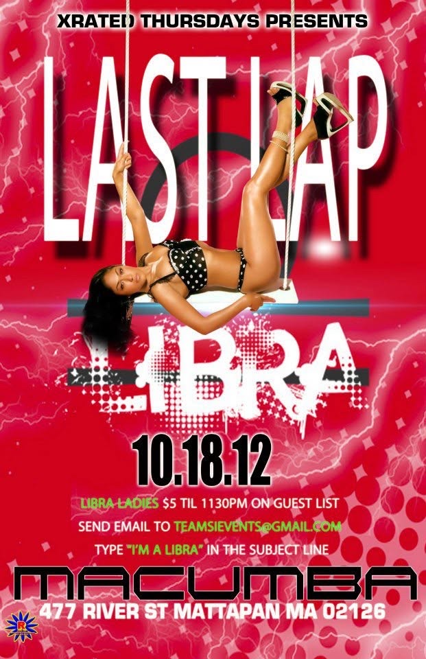 LAST LAP LIBRA flyer — Mattapan, MA