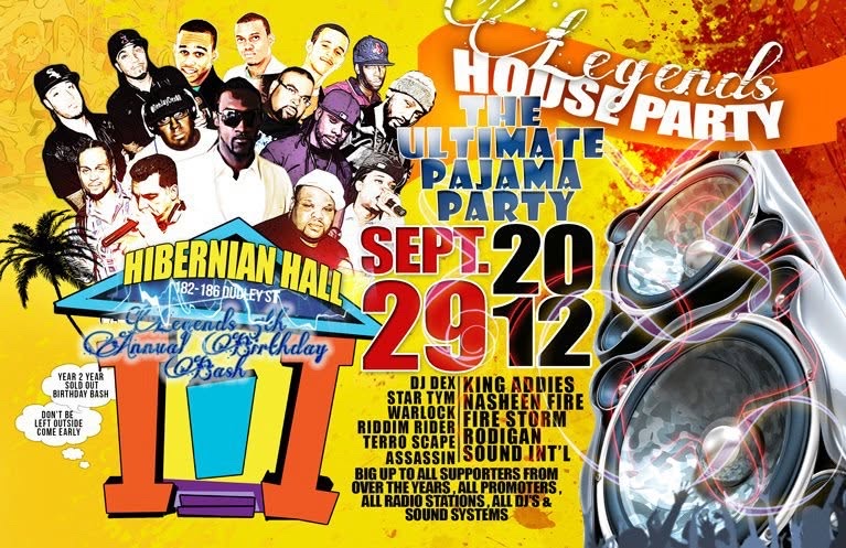 LEGENDS HOUSE PARTY — THE ULTIMATE PAJAMA PARTY flyer